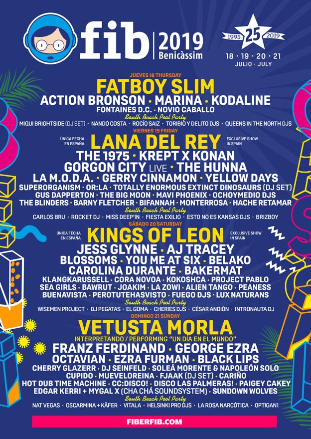 Cartel FIB 2019 de hoy horarios por escenarios y grupos en Benicàssim